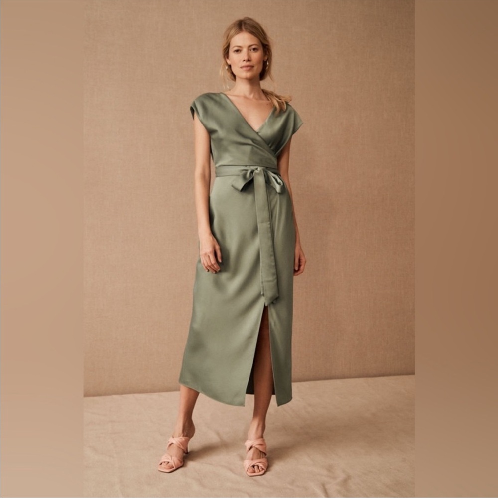 BHLDN Sage Green Midi Dress